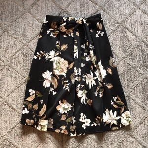 Black Floral Skirt